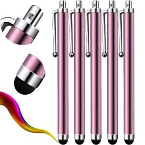 Universal Capacitive Stylus Pens - Pack of 5 (Rose Gold)