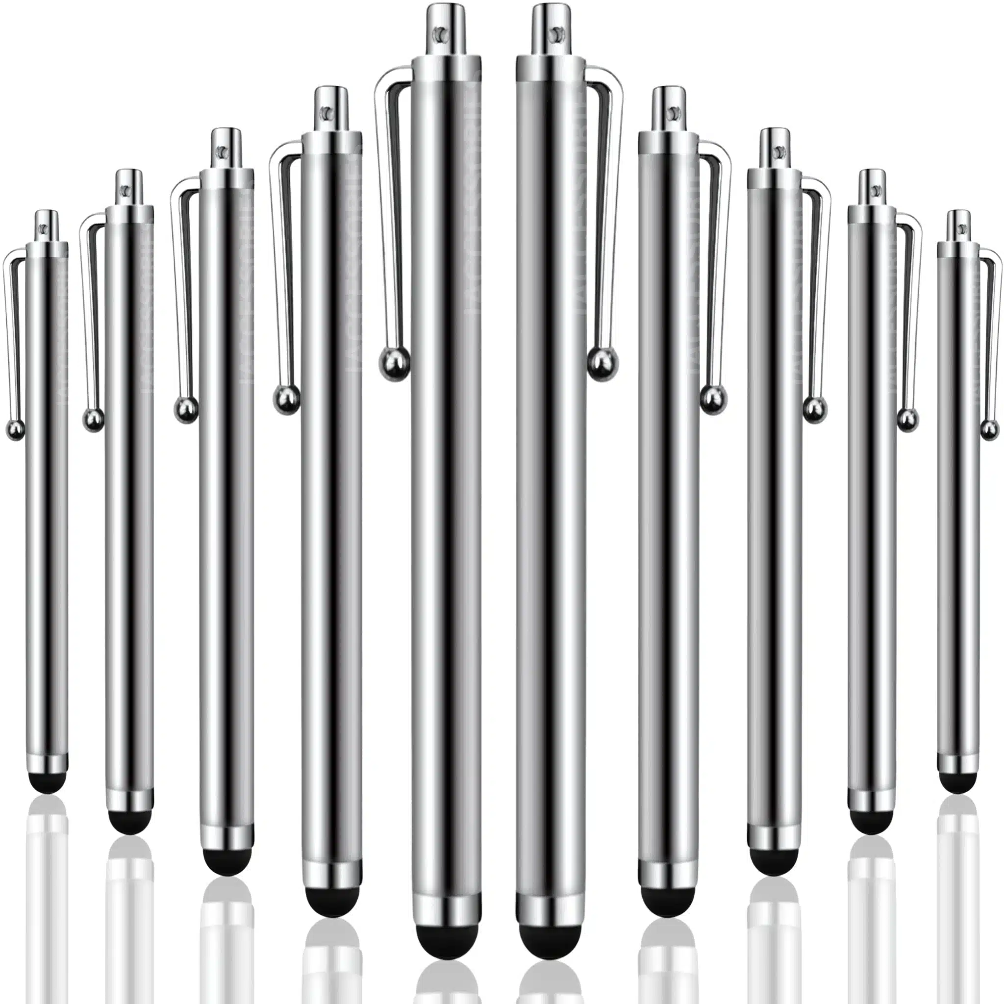 iAccessoriesUniversalCapacitiveStylusPenCompatiblewithAllTouchScreensDevicesMobilePhonesAndroidTabletiOSWindowsSmartphones-Silver-10PAC_jpg.jpg