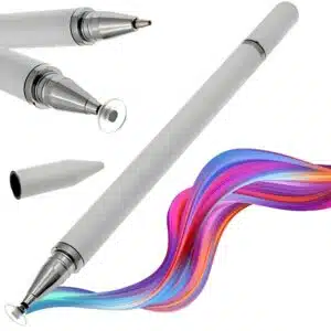 White Dual-Function Screen Writing Pen | Disc Tip Touch Tool - Iaccessories Stylus
