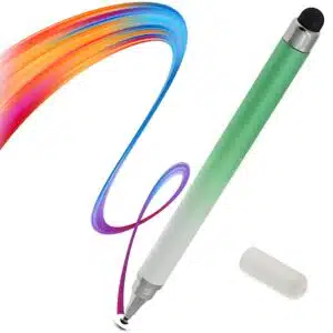 iAccessories 2-Way Dual Sided Silicon Tip Stylus Pen Compatible with All Touch Screen Devices Tablets iPad iPhone Android Mobile Phones - Gradient Green