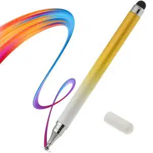 iAccessories 2-Way Dual-Sided Stylus Pen for All Touch Screen Devices Android Mobile Phones Tablets Pads Smartphones - Yellow Gradient