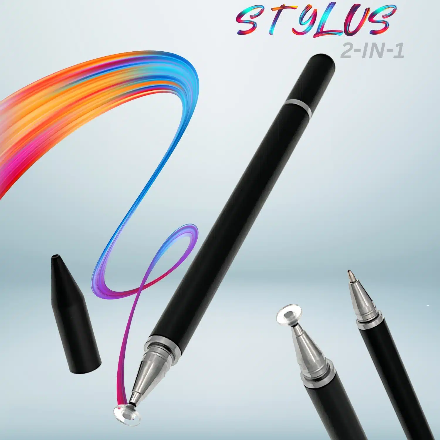 STYLUS 2-IN-1 DISC-PEN-BLACK