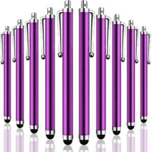 iAccessories Universal Capacitive Stylus Pen for All Touch Screen Devices – Pack of 10 | Purple