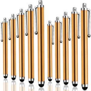 iAccessories Universal Capacitive Stylus Pen for All Touch Screen Devices – Pack of 10 | Gold