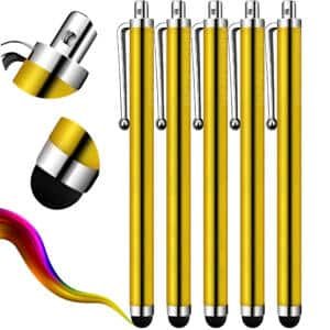 iAccessories Universal Capacitive Stylus Pen for All Touch Screen Devices – Pack of 5 | Sulphur Green