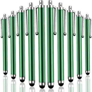 iAccessories Universal Capacitive Stylus Pen for All Touch Screen Devices – Pack of 10 | Green